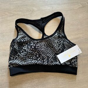 Spiritual Gangster Snake Skin Print Sports Bra